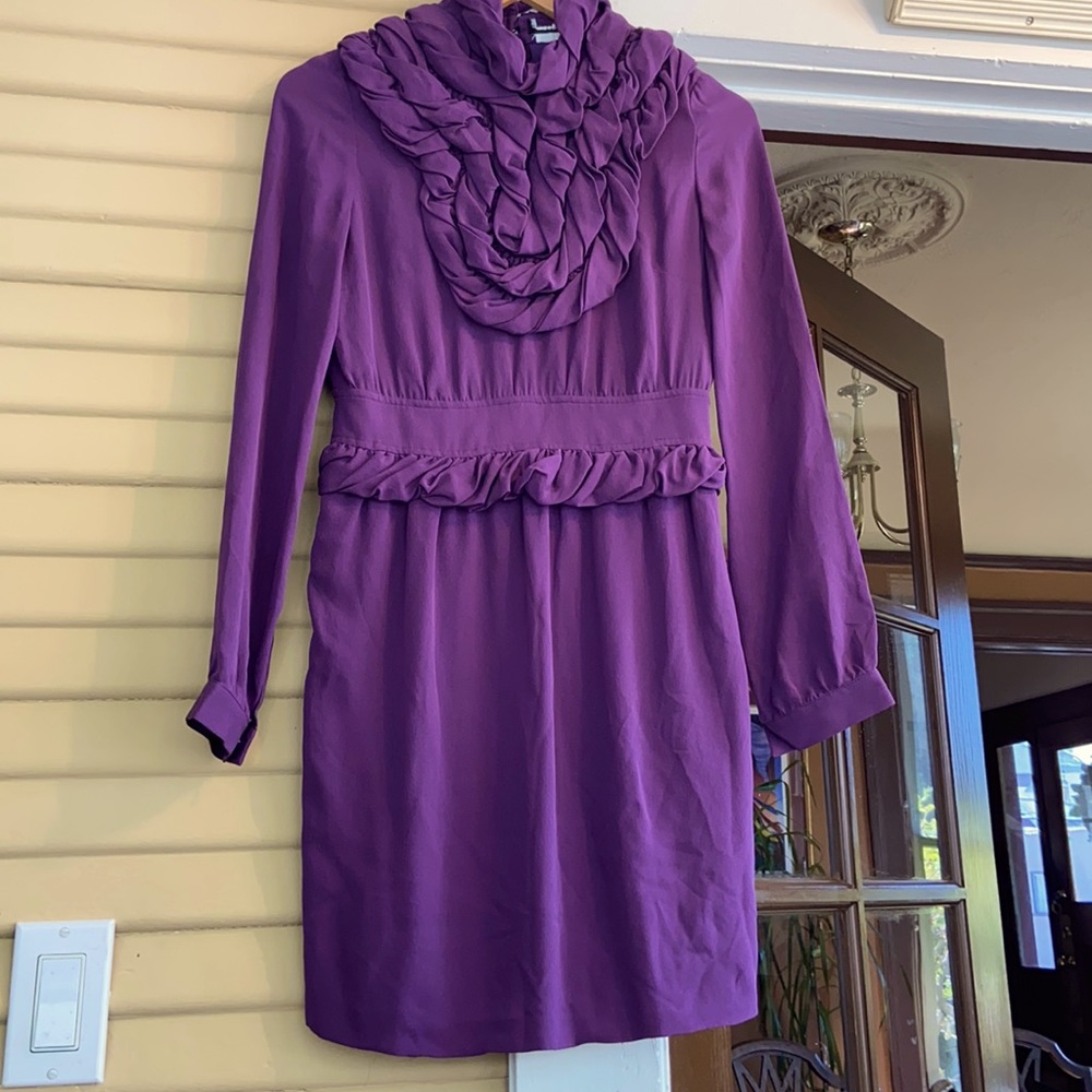MNG Rare  silky Dress purple M/38